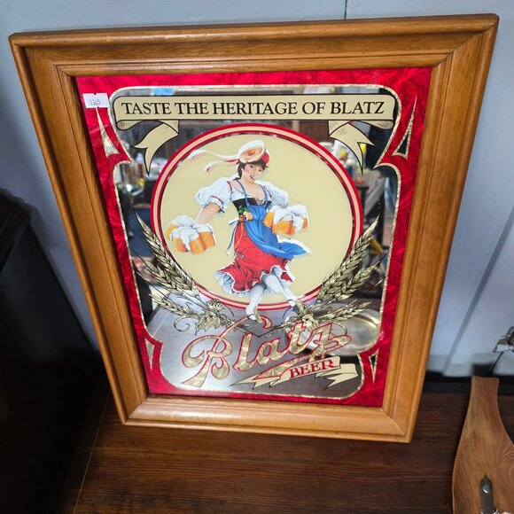 Vintage Large Blatz Beer Mirror Sign - Picture 3 of 5